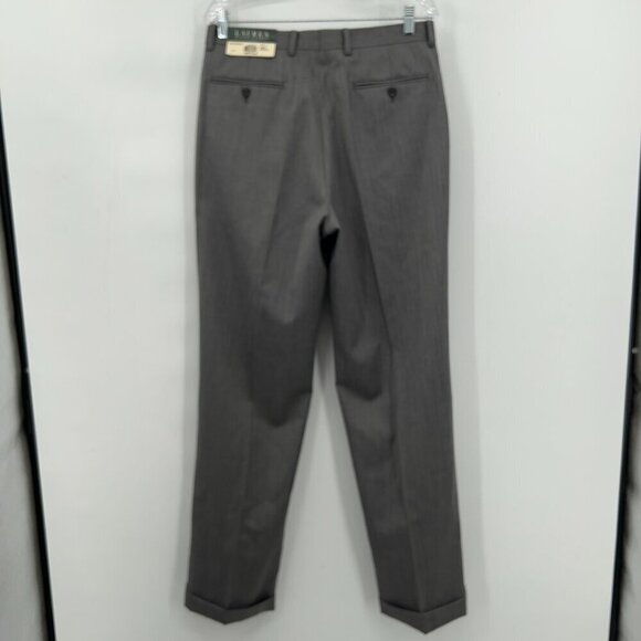 Lauren Ralph Lauren 100% Wool Charcoal Houndstooth Pants Mens 33W X 34L NWT - Picture 4 of 9